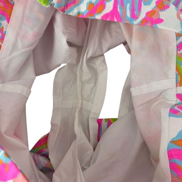 Lilly Pulitzer Skort Scuba To Cuba Womens Size 2 Colorful Preppy Palm Tree Zip - Picture 9 of 11